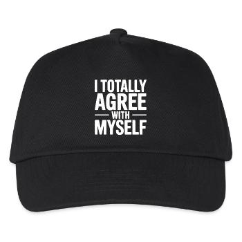 Je suis totalement d’accord avec moi-même - Casquette de baseball Enfant - noir - Devant