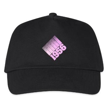 1956 Dots Retro Zahlendesign - Kinder Basecap - Schwarz - Vorne