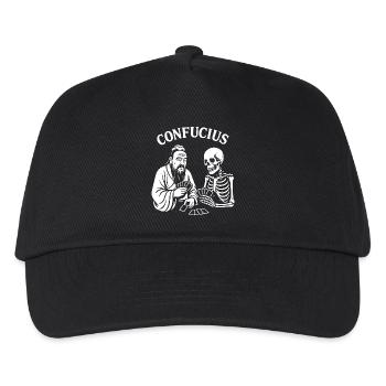 Confucius Skeleton Card Deck - Kids’ Baseball Cap - black - Front
