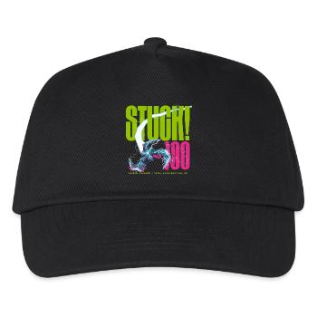 FESTGEFAHREN! 100 Schild gerissen - Kinder Basecap - Schwarz - Vorne