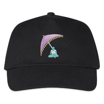 Méditation sous le rideau de couleur - Casquette de baseball Enfant - noir - Devant