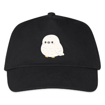 Snowy Owl Cozy Charm - Kids’ Baseball Cap - black - Front