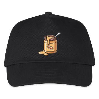 Erdnussbutter & Marmelade Partnerlook Design - Kinder Basecap - Schwarz - Vorne