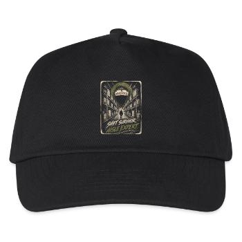 Lustiger Lagerhaus-Schicht-Überlebender Gang-Experte Retro - Kinder Basecap - Schwarz - Vorne