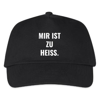 Mir ist zu heiß. - Kinder Basecap - Schwarz - Vorne
