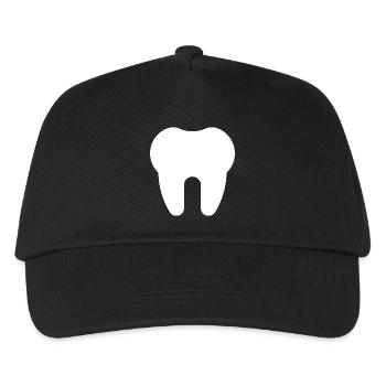 Zahn, Zahnarzt, Zahnarztpraxis - Kinder Basecap - Schwarz - Vorne