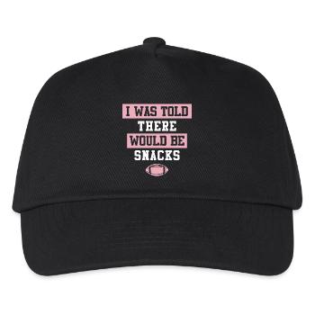 I was told: There would be snacks - Kids’ Baseball Cap - black - Front
