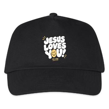 Jesus Loves You No Cap - Kinder Basecap - Schwarz - Vorne