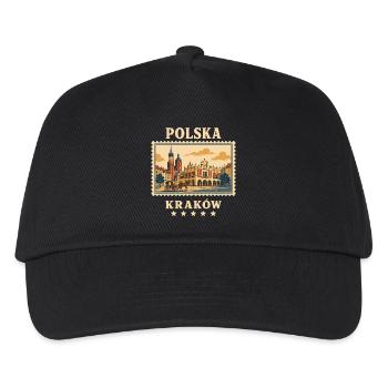 Polen Krakau Vintage Reisemarke - Kinder Basecap - Schwarz - Vorne