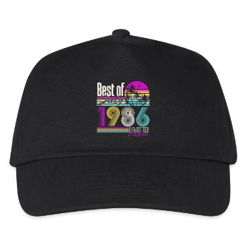 Juli 1986 Vintage Geburtstag Geschenk Retro - Kinder Basecap - Schwarz - Vorne
