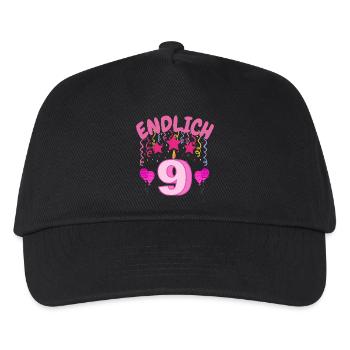 Endlich 9 - Kinder Basecap - Schwarz - Vorne
