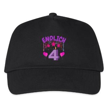 Endlich 4 - Kinder Basecap - Schwarz - Vorne
