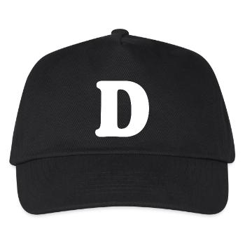 Impression de style grand D | Point D | D Logo - Casquette de baseball Enfant - noir - Devant