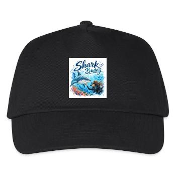 Shark Buddy Unterwasserfreund - Kinder Basecap - Schwarz - Vorne