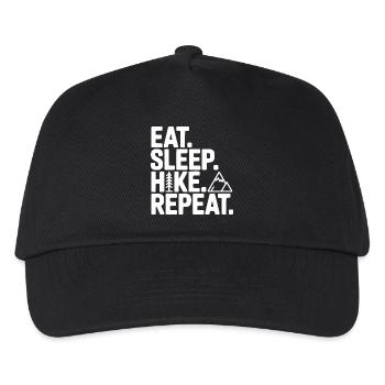 Mange. Dors. Hike. Répétez. - Casquette de baseball Enfant - noir - Devant