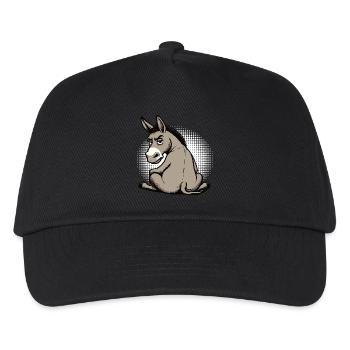 Esel Eselchen Eselhalter Muli Langohresel Muli - Kinder Basecap - Schwarz - Vorne