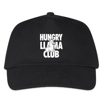Hungry Llama Club mit Burger - Kinder Basecap - Schwarz - Vorne