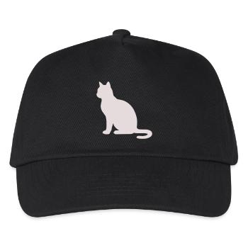 Pastellkatze Silhouette - Kinder Basecap - Schwarz - Vorne