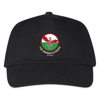 Der Drache steigt auf, Indy Wales - Kinder Basecap - Schwarz - Vorne