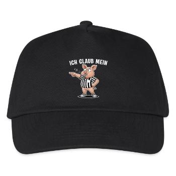 Ich glaub mein Schwein pfeift – Lustiges Shirt - Kinder Basecap - Schwarz - Vorne