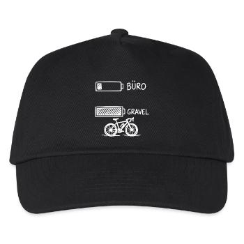 Büro Akku Gravelbike - Kinder Basecap - Schwarz - Vorne