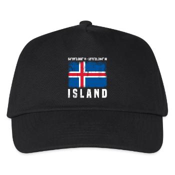 Iceland Trip - Kids’ Baseball Cap - black - Front