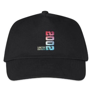 24. Geburtstag Limited Edition 2002 Jahrgang 2002 - Kinder Basecap - Schwarz - Vorne