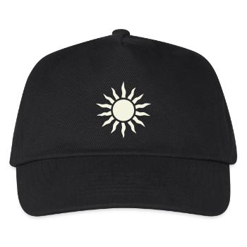Sun with ray frame - Kids’ Baseball Cap - black - Front