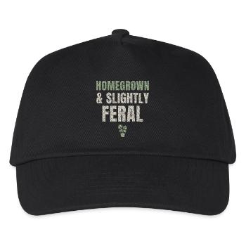Homegrown And Slightly Feral - Kids’ Baseball Cap - black - Front