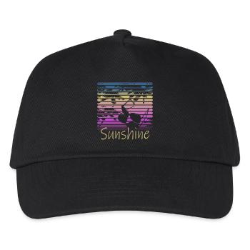 Sunshine Retro Sunglasses - Kids’ Baseball Cap - black - Front