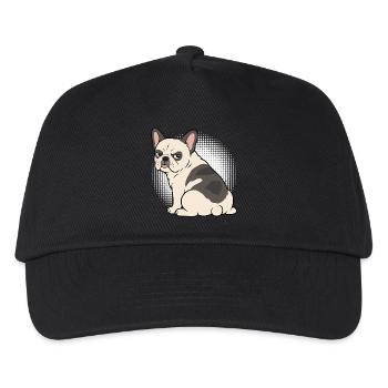 Französische Bulldogge Frenchie Frenchiehalter - Kinder Basecap - Schwarz - Vorne