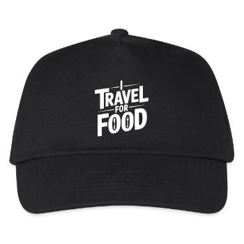Ich reise zum Essen - Kinder Basecap - Schwarz - Vorne