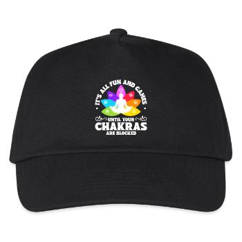 Chakra Blockade - Kinder Basecap - Schwarz - Vorne