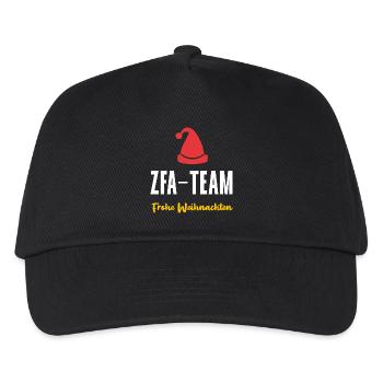 ZFA Team Weihnachtsfeier Frohe Weihnachten - Kinder Basecap - Schwarz - Vorne