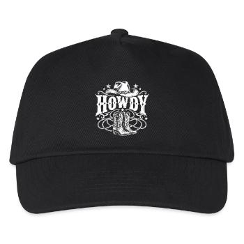 Howdy Cowboy - Kinder Basecap - Schwarz - Vorne