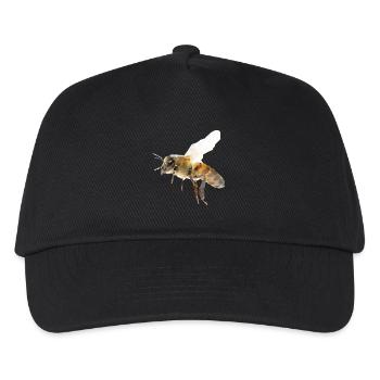 Biene - Kinder Basecap - Schwarz - Vorne