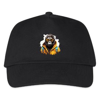 König des Großstadtdschungels. Gorilla im Graffiti-Stil. - Kinder Basecap - Schwarz - Vorne
