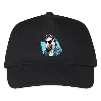 Urban Stallion: Streetwise Horse Vibes - Kids’ Baseball Cap - black - Front