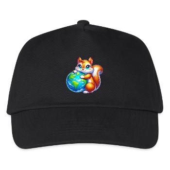 Squirrel for Earth Environmental Protection Nature Conservation - Kids’ Baseball Cap - black - Front