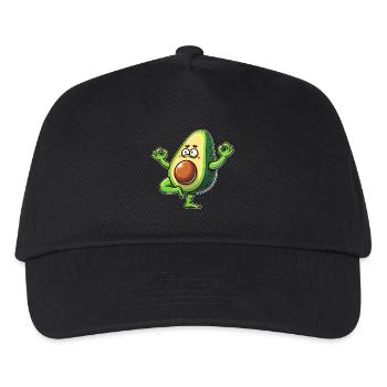 Avocado Yoga Meditation Buddhismus Zen Namaste - Kinder Basecap - Schwarz - Vorne