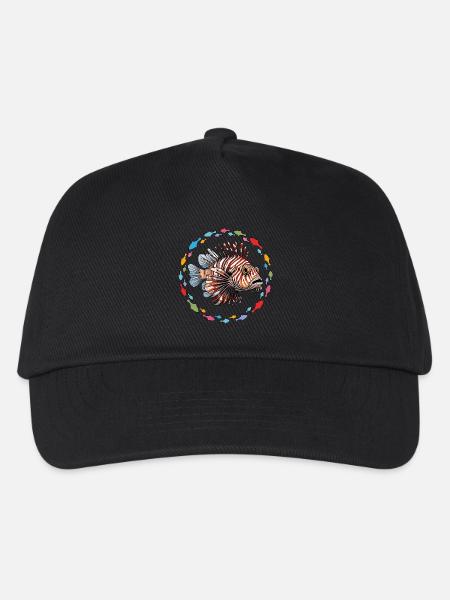 Poisson-lion Poisson corail dans le cercle de poissons - Casquette de baseball Enfant - noir