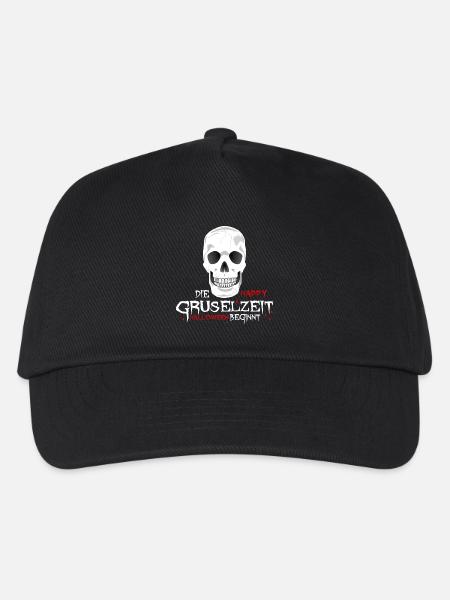 HAPPY halloween Totenkopf - Kinder Basecap - Schwarz