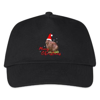 Merry Christmas Hase - Kinder Basecap - Schwarz - Vorne
