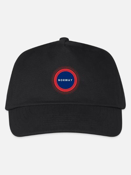 Norwegen - Kinder Basecap - Schwarz