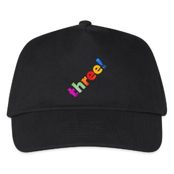 THREE 3 YEARS 3RD BIRTHDAY - Kids’ Baseball Cap - black - Front