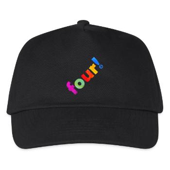 QUATRE 4 ANS 4E ANNIVERSAIRE - Casquette de baseball Enfant - noir - Devant