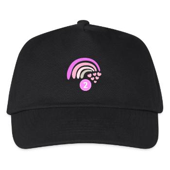 Anniversaire Arc-en-ciel 2 - Casquette de baseball Enfant - noir - Devant