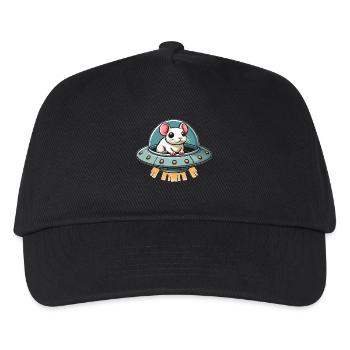 Maus Ratte UFO Alien Entführung Science Fiction - Kinder Basecap - Schwarz - Vorne