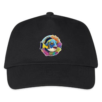 Colorful coral fish and sea anemones - Kids’ Baseball Cap - black - Front