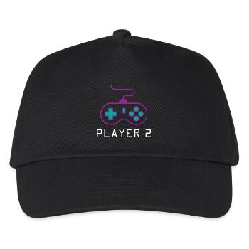 Joueur 2 Joueur - Casquette de baseball Enfant - noir - Devant